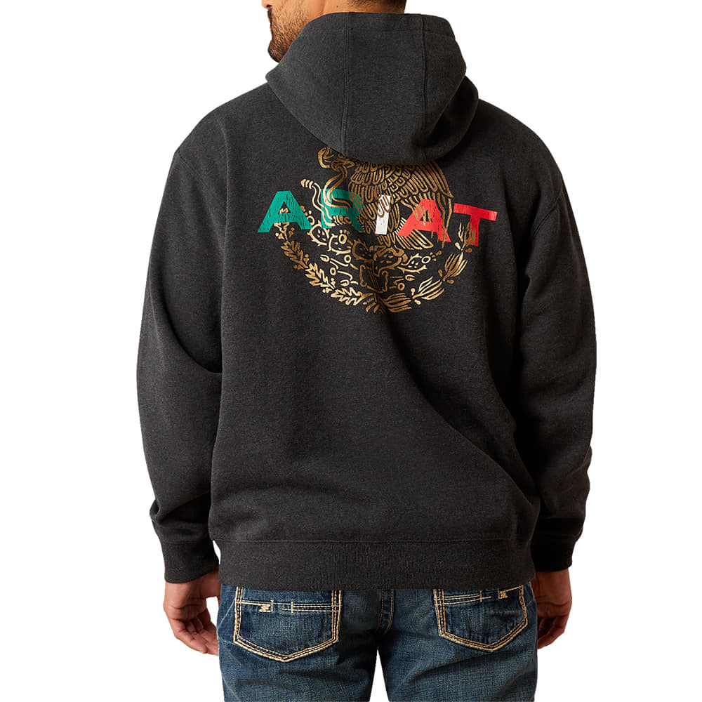Ariat Apparel Ariat Black Mexican Flag Men's Hoodie
