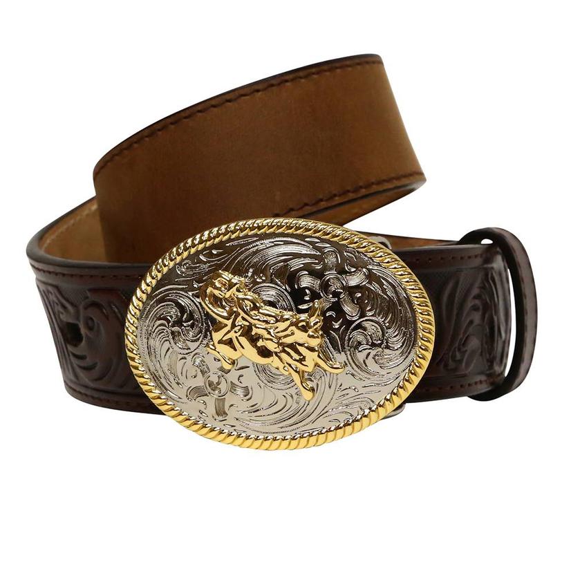 3D Belt Apparel 3D Boys 1 1/4in Dark Brown Western Belt