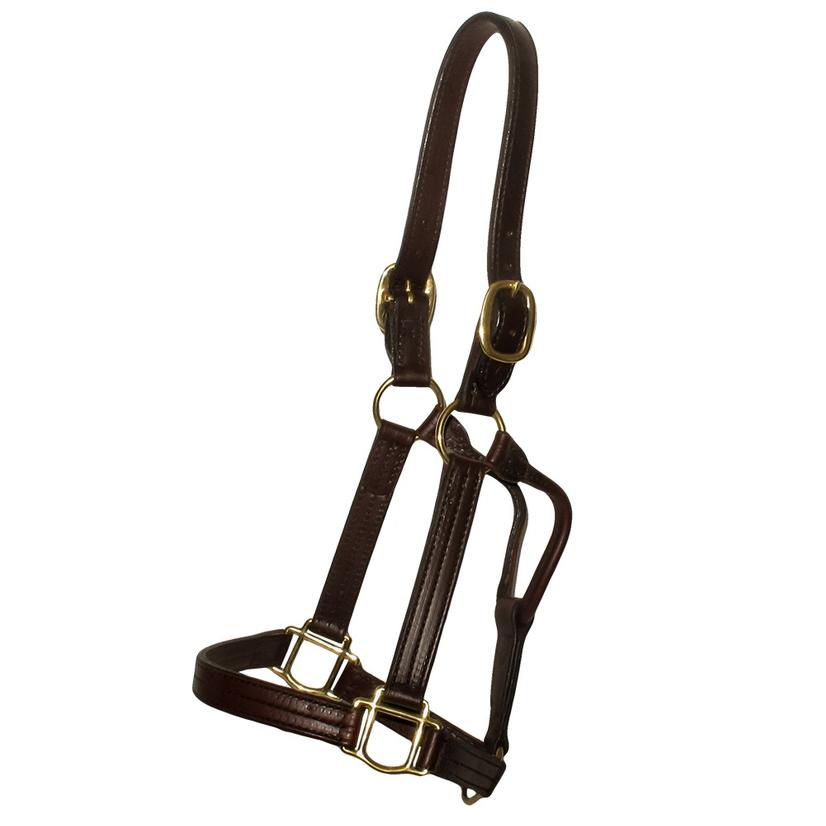 South Texas Tack Leather Track Halter - Full Size