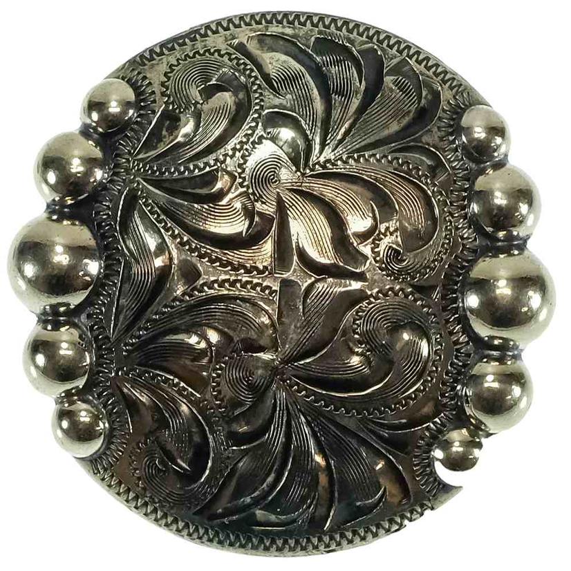 Wildrags Silver Beaded Concho Scarf Slide