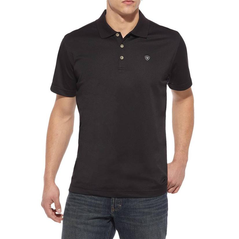 AriatTEK Polo Black Short Sleeve Men's Shirt