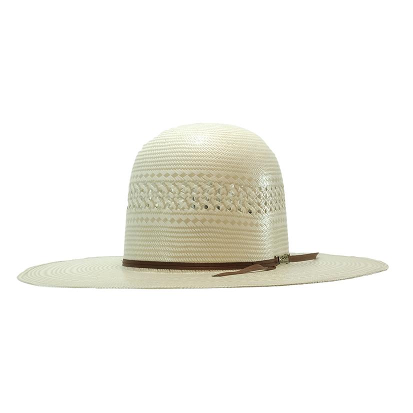 Brim Open Crown Two-Tone Straw Cowboy Hat by American Hat Company