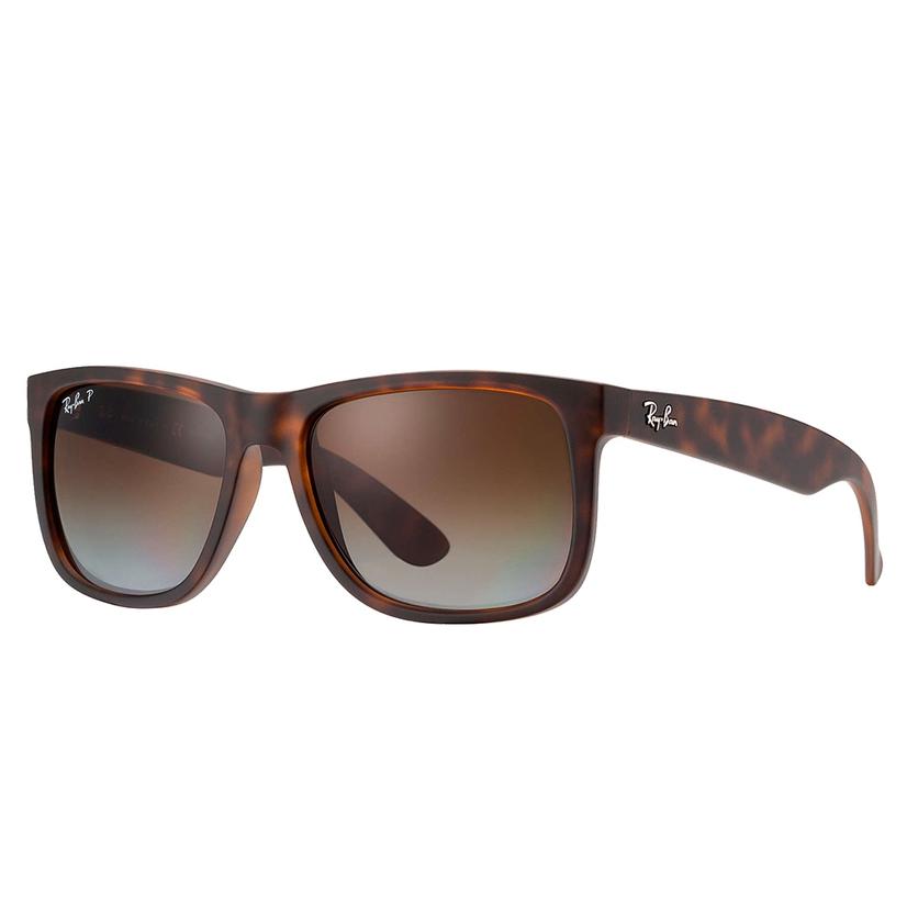 Ray Ban Apparel Havana / 55 Ray Ban Justin Rubber Havana Sunglasses
