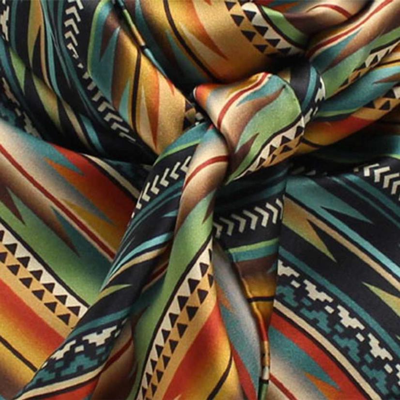 M & F Western Apparel Multi / 33"x33" Wild Rag Silk Southwest Stripe 33x33