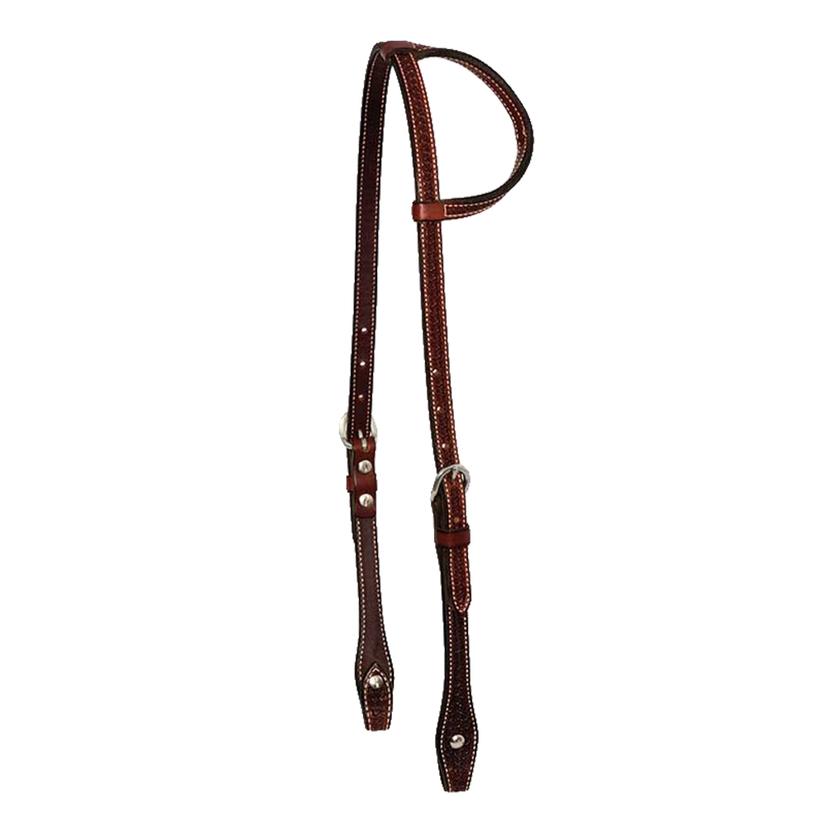 Partrade Cowboy Tack Rosewood Spider Stamp 5/8" Slide Ear Headstall