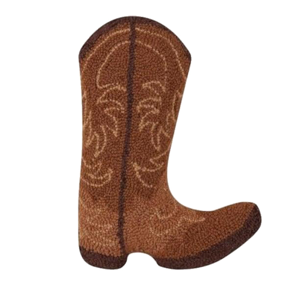 Peking Handicraft Home Decor Peking Handicraft Brown Cowboy Boot Hook Pillow