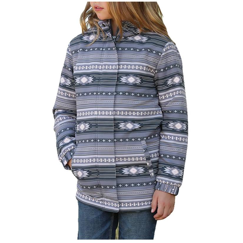 Cruel Denim Grey Aztec Girls Coat