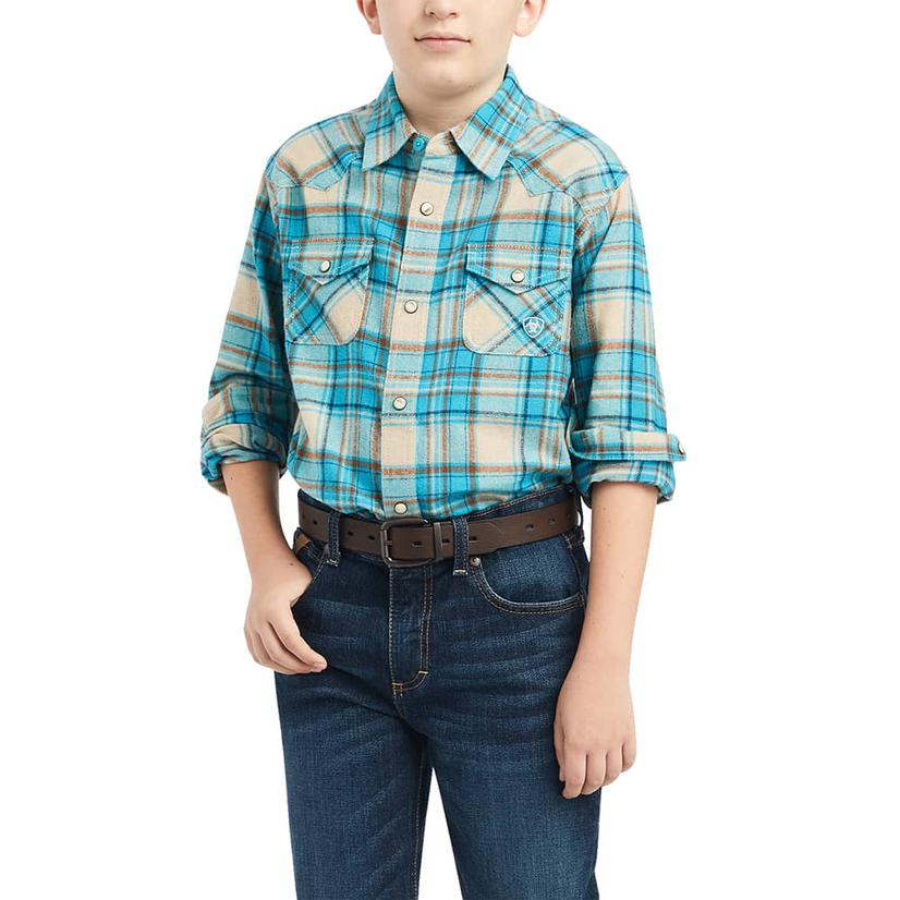 Ariat Retro Handley Boy's Long Sleeve Shirt