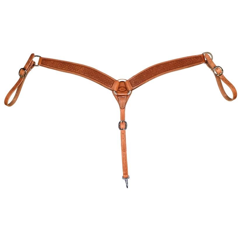 South Texas Tack Saddle Shop 2 1/4" Chestnut X-box Breast Collar