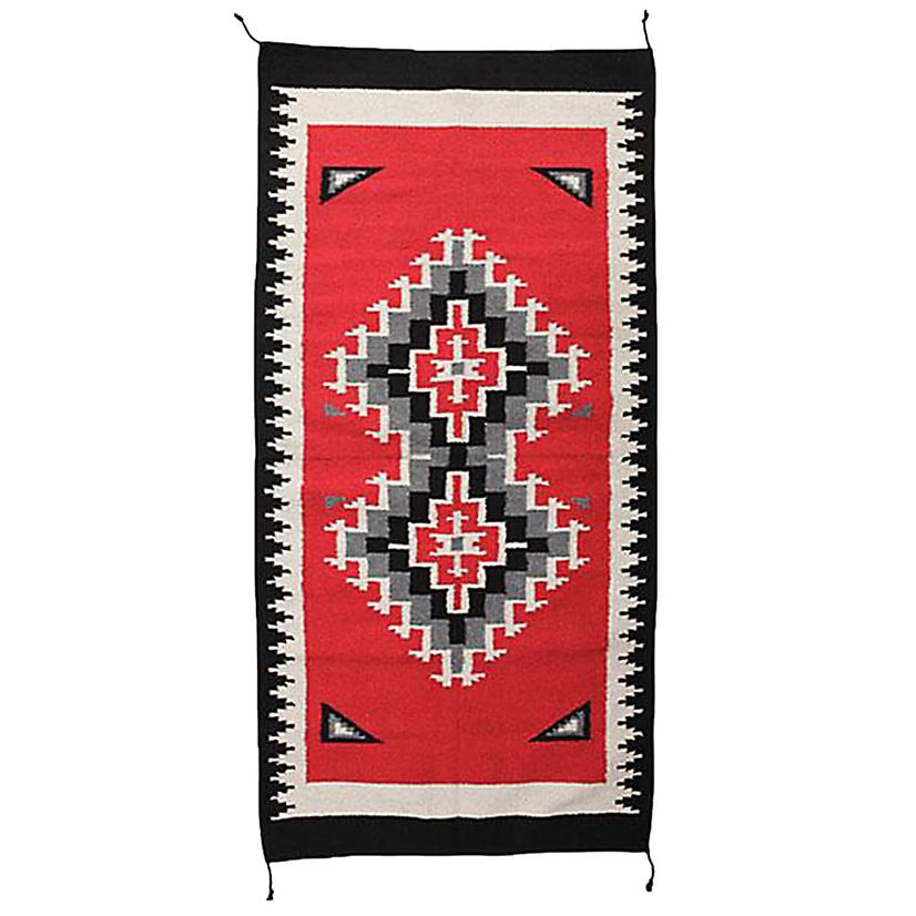 El Paso Saddle Blanket Handwoven Southwest Rug 214 - 20"x40"