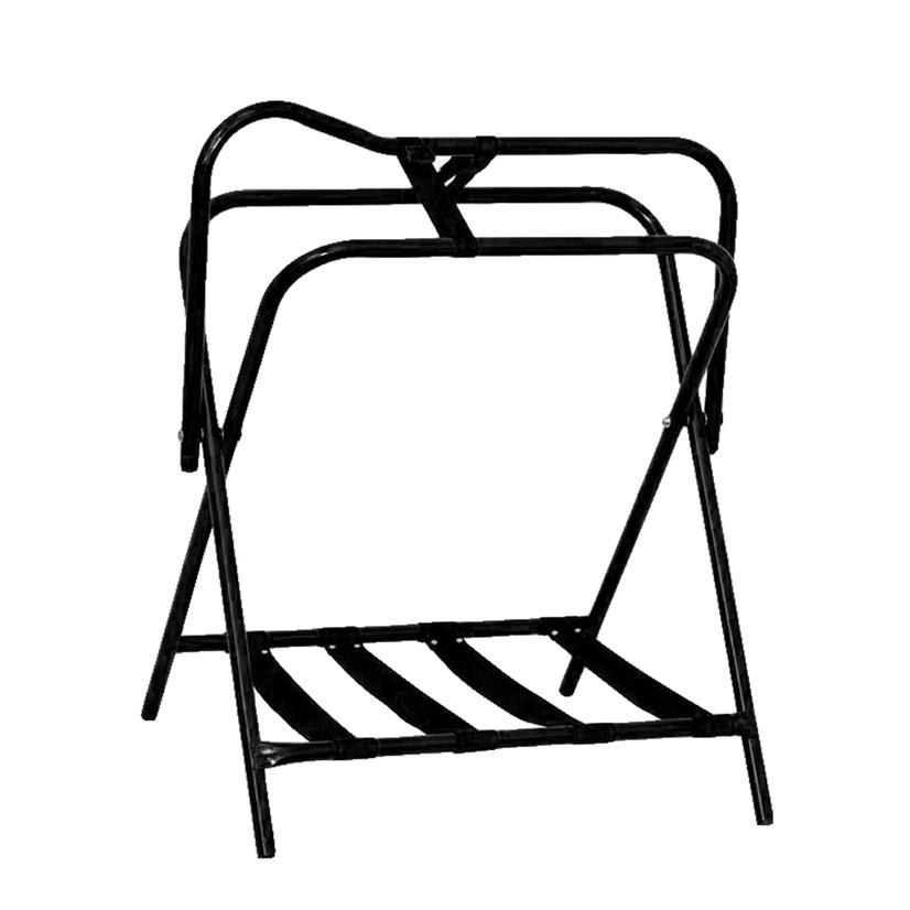 Partrade 2 Piece Black Metal Saddle Rack