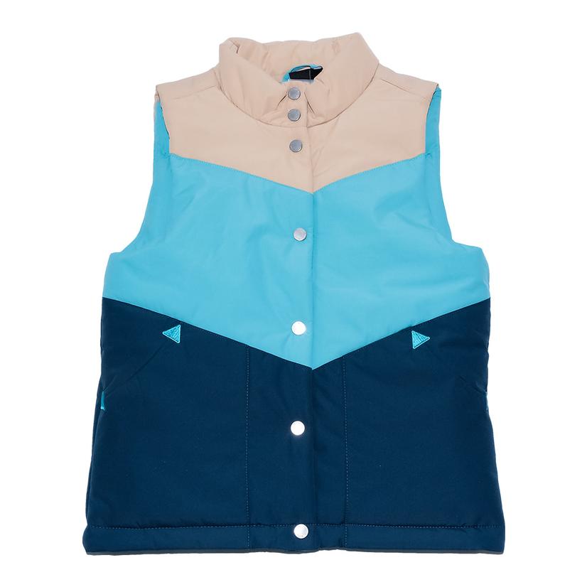 Cruel Denim Teal Youth Puffer Vest