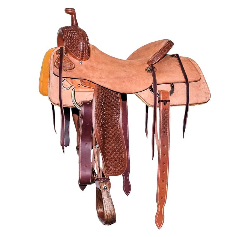 South Texas Tack Three Quarter Natural Rough Out Quarter Axe Tool Ranch Cutting Saddle