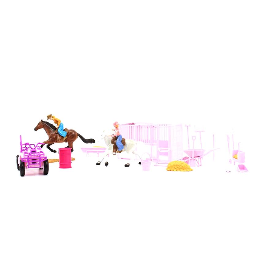 M & F WesternPink and Purple BigTime Rodeo PlaySet