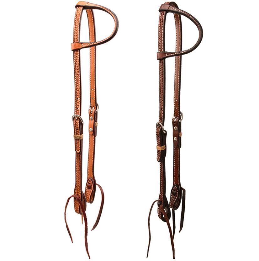 South Texas Tack Basketweave Slide Ear Headstall