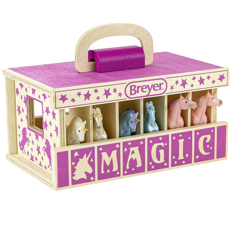 Breyer Unicorn Magic Wood Carry Stable Set
