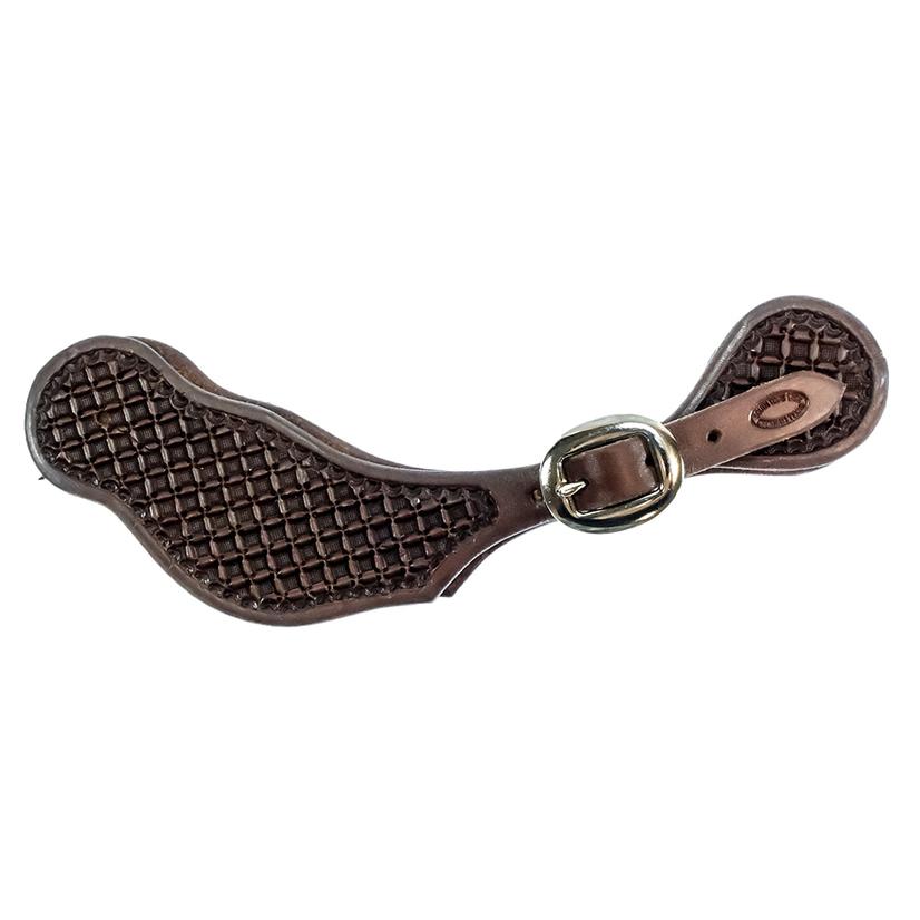 South Texas Tack Tooled Heavy Oiled Men's Spur Straps - Assorted Tooling