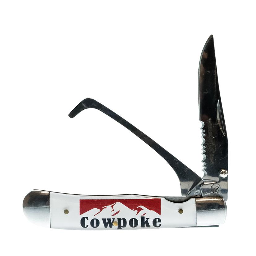 Whiskey Bent Knives Red and Black Cowpoke Hoof Pick Knife with Clip