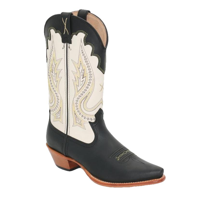 Twisted X Boots Western 12" Steppin Out Antique Black And Bone Women's Boot