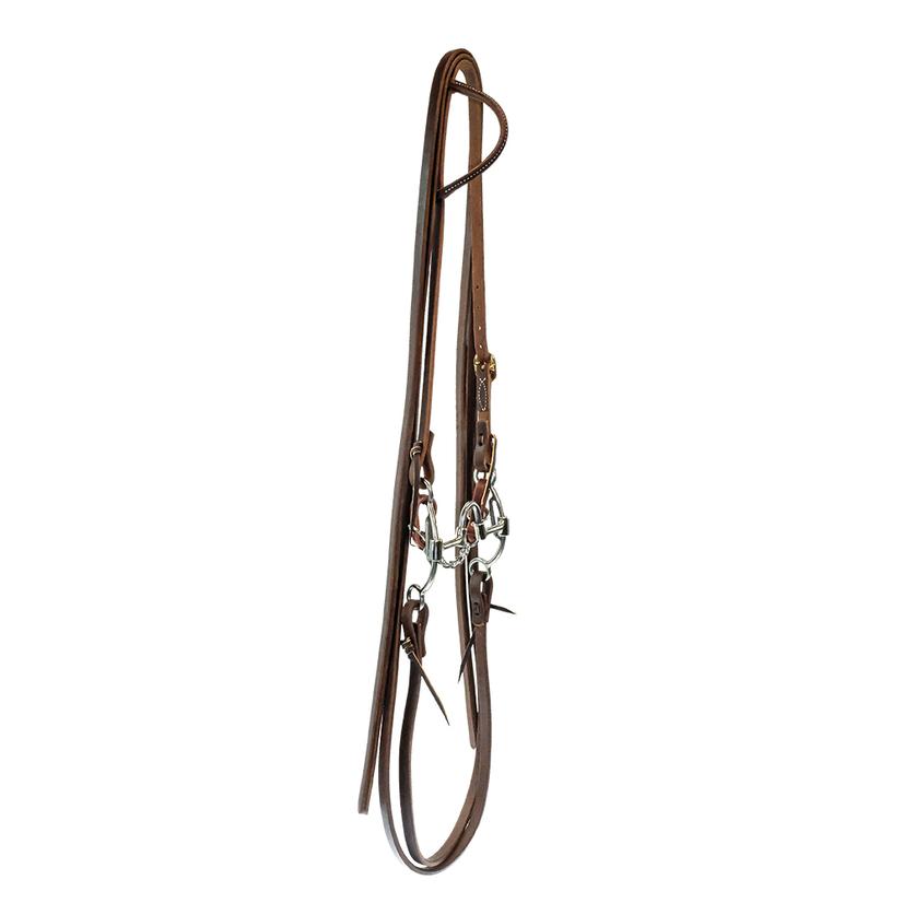 South Texas Tack Split Rein Slide Ear Bridle Set with STT "A" Port Hinged Correction Bit