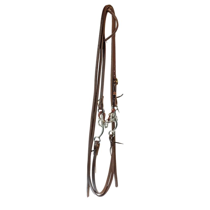South Texas Tack Split Rein Slide Ear Headstall Bridle Set with STT Medium Shank Correction Bit