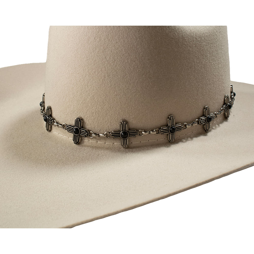 3D Belt Hats 3D Black Engraved Cross Metal 1 Gun Hatband