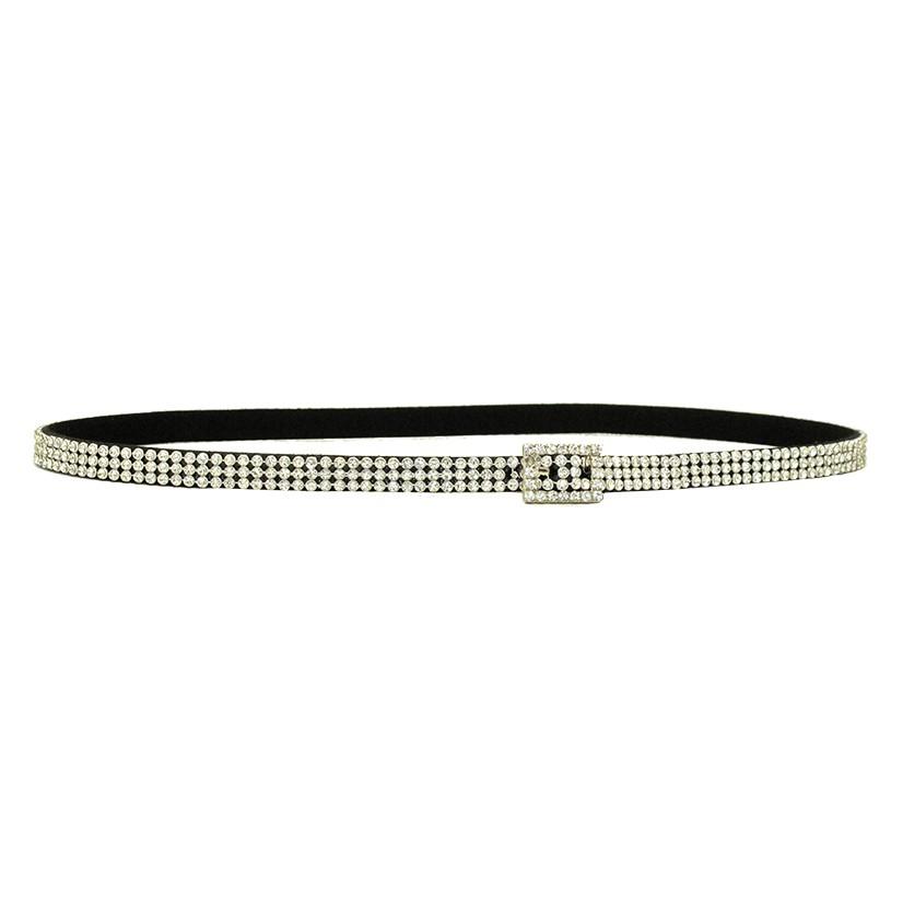 3D Belt Hats Silver Crystal Fashion Hatband