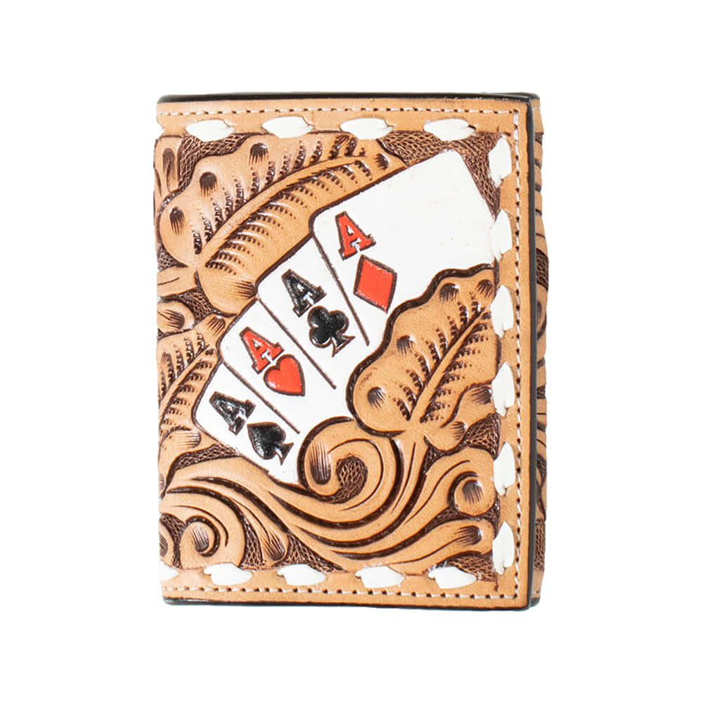 3D Belt Other 3D Belts Men’s Trifold Hand Painted Ace Cards Wallet