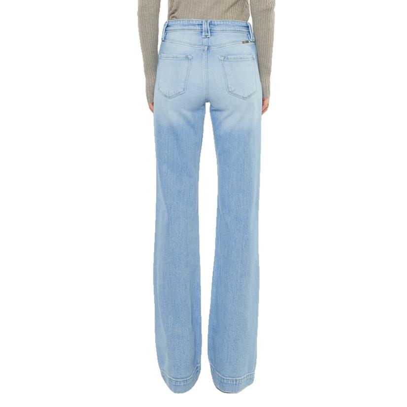 Kancan Light Wash Juliany High Rise Flare Leg Women's Jean