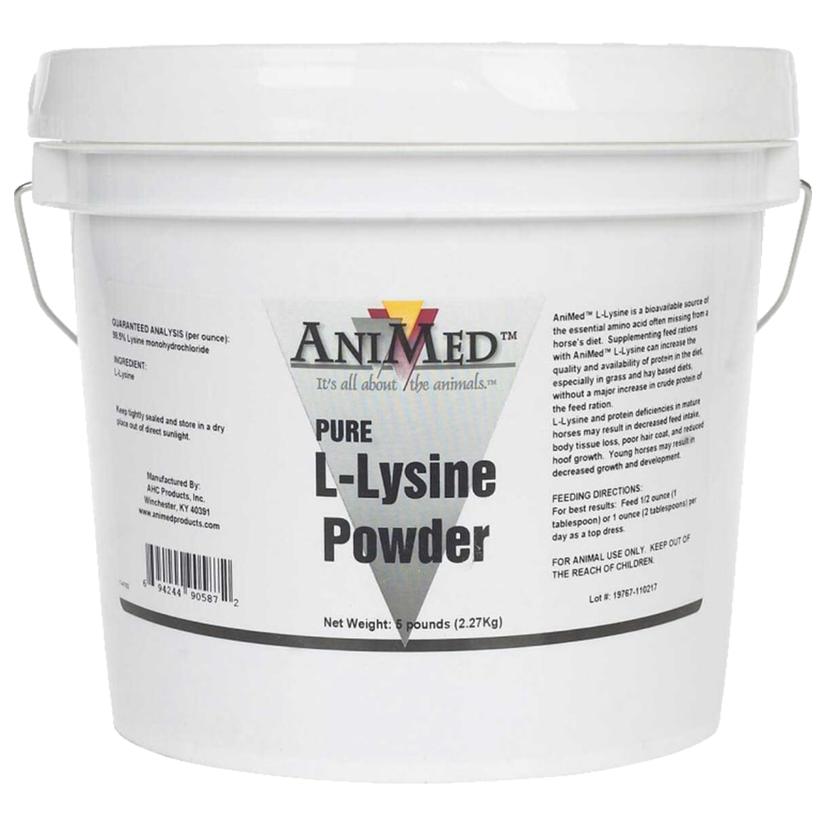 AniMed Pure L-Lysine Powder 5lbs Supplement