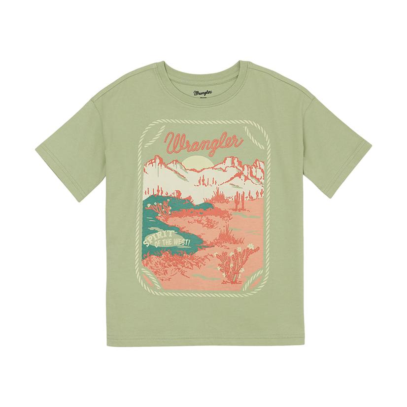 Wrangler Girls Graphic Tee In Green