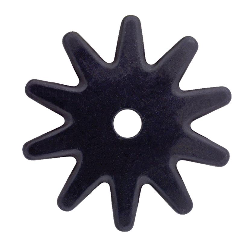 1 1/2 Inch Spur Rowel Black Satin