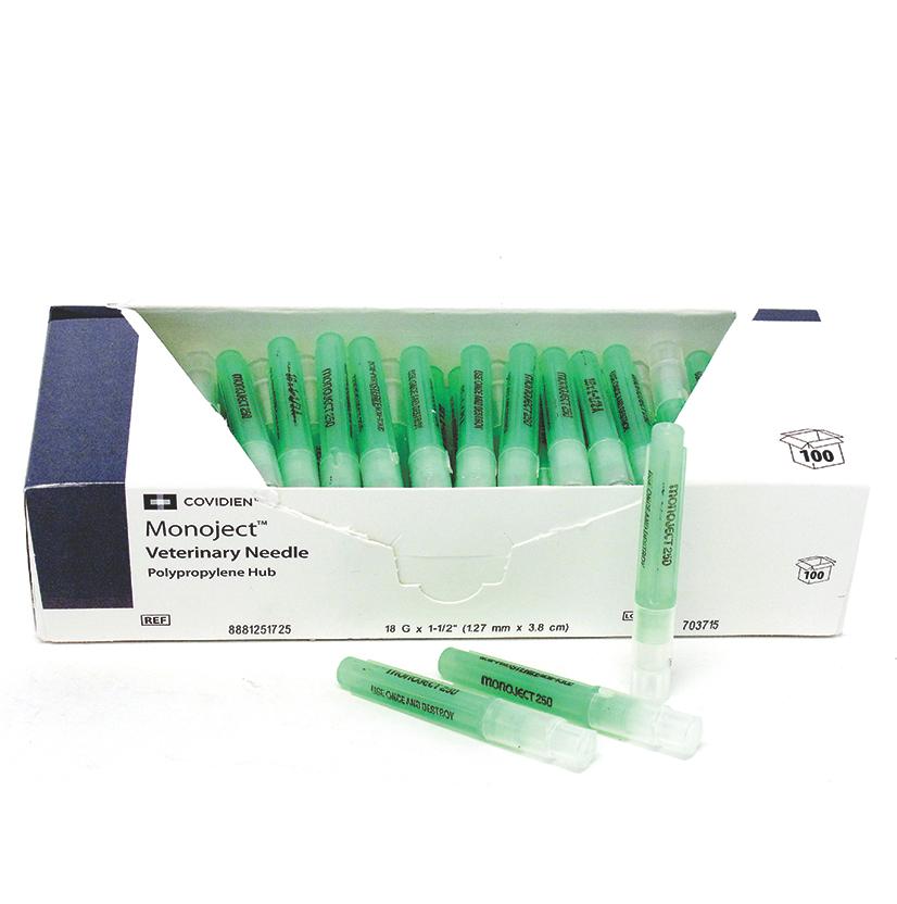 Monoject Needles 18g x 1 - 100/Box