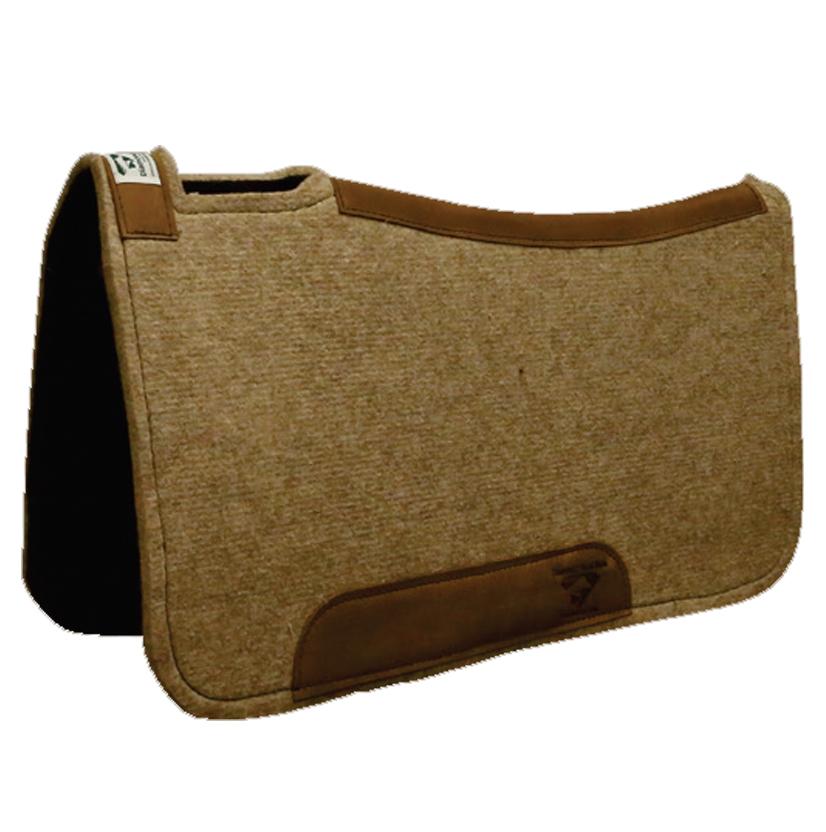 Diamond Wool Pad Co Tack Tan / 32"X32" Diamond Wool 1/2" Contoured Cowboy Pad