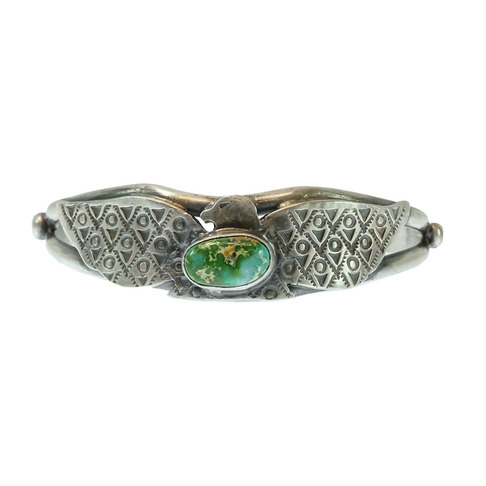 South Texas Tack Apparel Jewelry Turquoise Samson Edsitty Native American Navajo Sterling Silver Sonora Gold Turquoise Cuff Bracelet