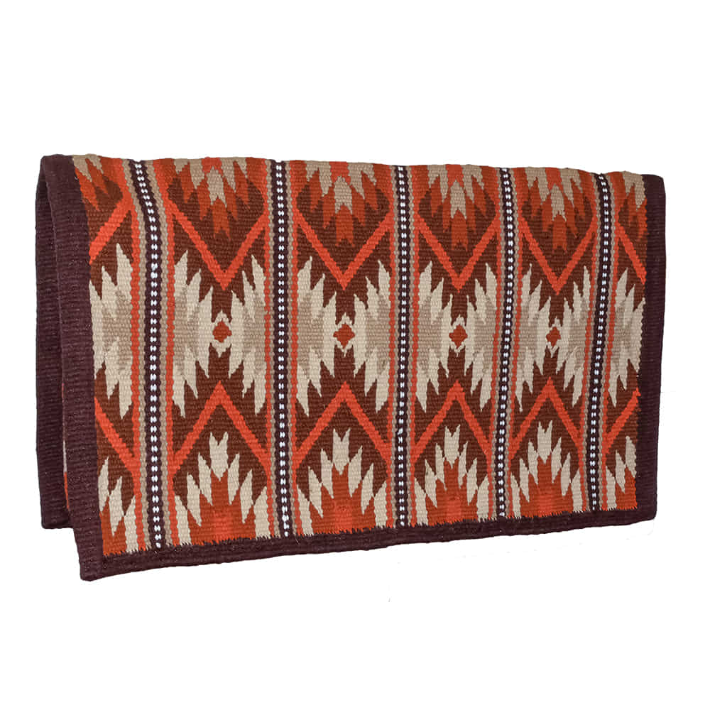 KD Saddle Blankets Tack KD Saddle Blankets Brown Rust Wool Saddle Blanket 34x40