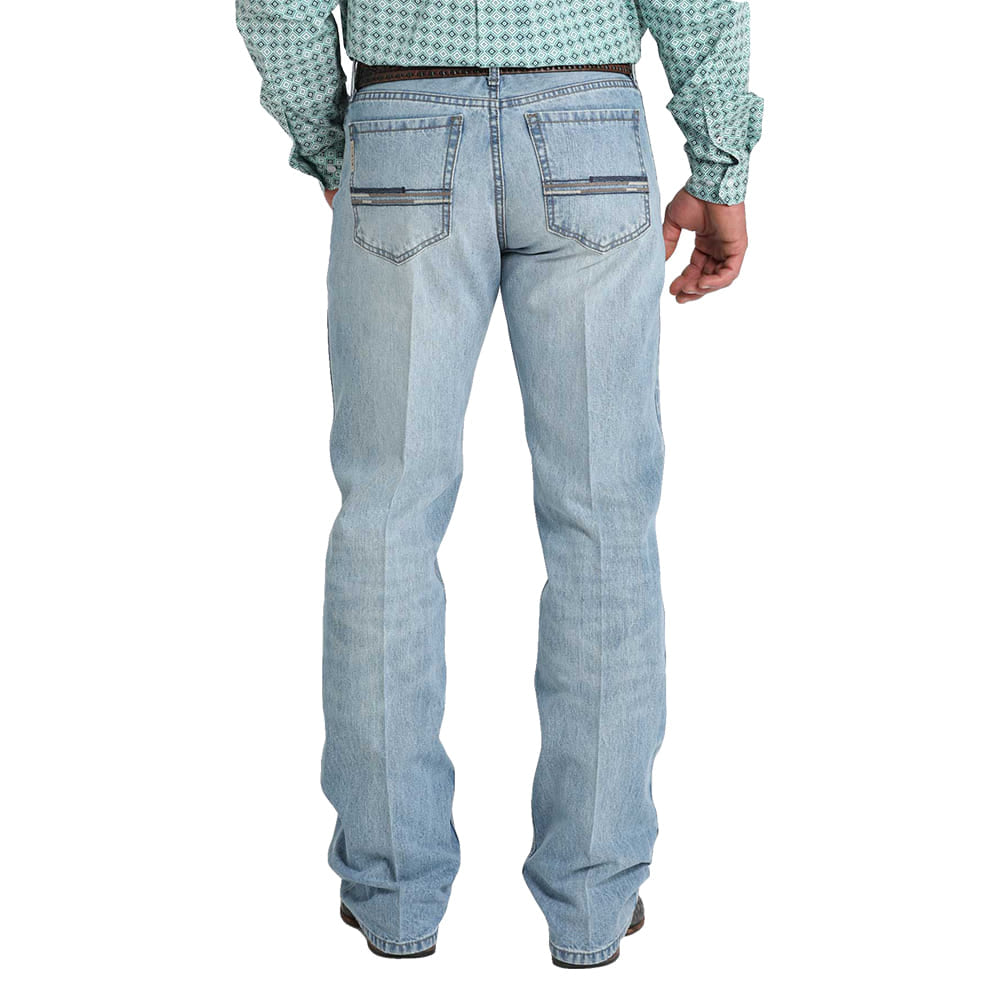 Grant Mid Rise Relaxed Boot Cut Men's Jeans In Light Wash by Cinch