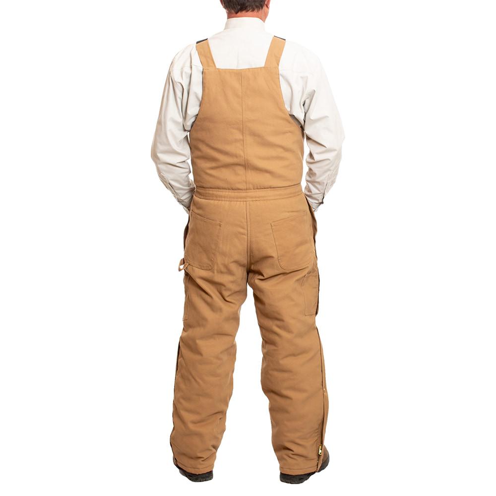 South Texas Tack Tan Canvas Quilted Men's Bib Overalls