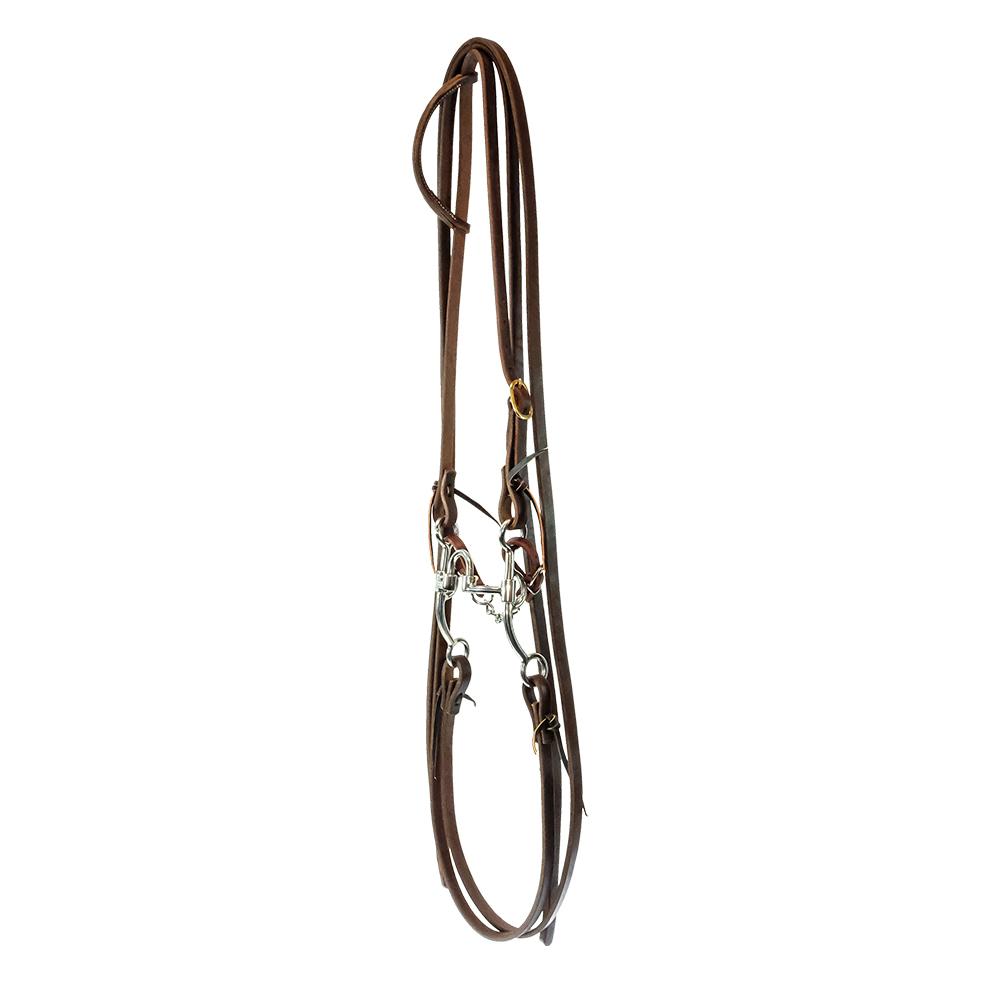 South Texas Tack Split Rein Slide Ear Headstall Bridle Set with STT Medium Shank Correction Bit