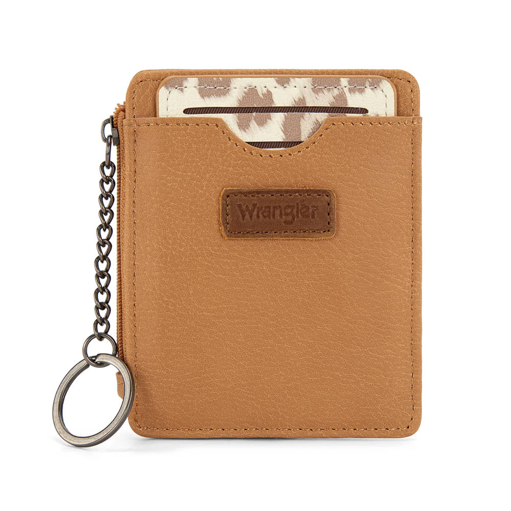 Wrangler Other Wrangler Small Card Case Wallet Keychain Detachable Card Holder in Tan