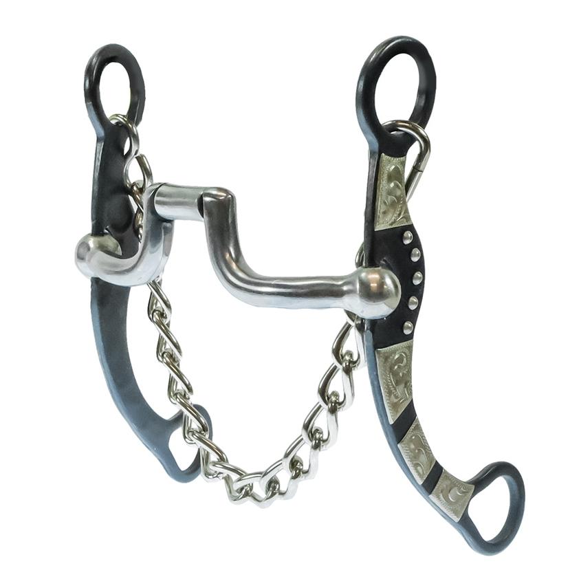 Aimee Imports Tack 5" Hinge Port Bit With Silver Mounted Shanks