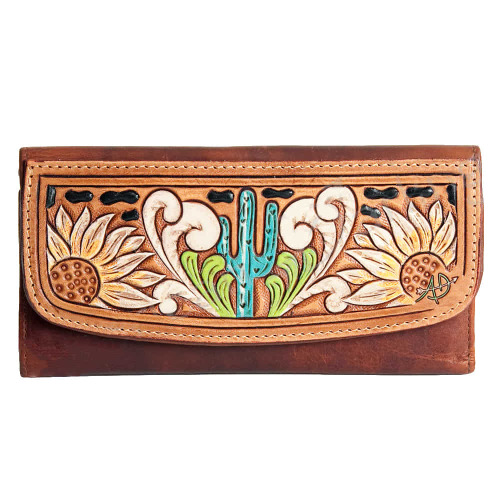 American Darling Other American Darling Leather Painted Floral Wallet