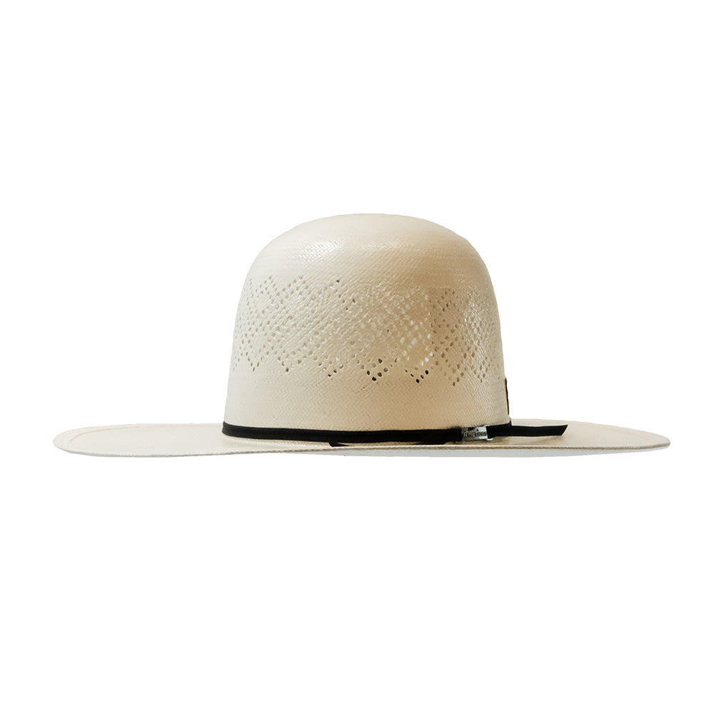 American Hat Company Hats American Hat Company Natural 4 1/4" Brim Open Black Two Cord Straw Hat