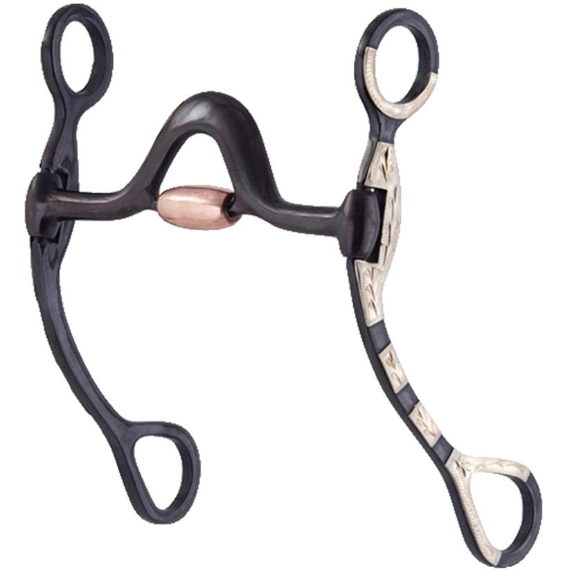 American Heritage Equine Tack 5 1/8" / Steel/Silver American Heritage Equine Silver Mounted Medium Port with Roller Bit