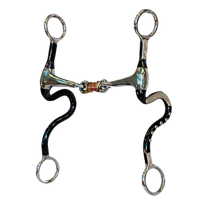 American Heritage Equine Tack 8 1/2" / Black Satin American Heritage 3-Piece Dog Bone S-Cheek Bit