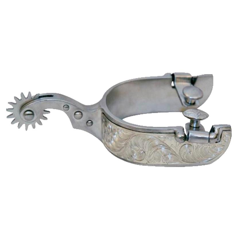 American Heritage Equine Tack Stainless Steel / Ladies American Heritage Equine Brushed Stainless Steel Rock Grinder Ladies' Spurs