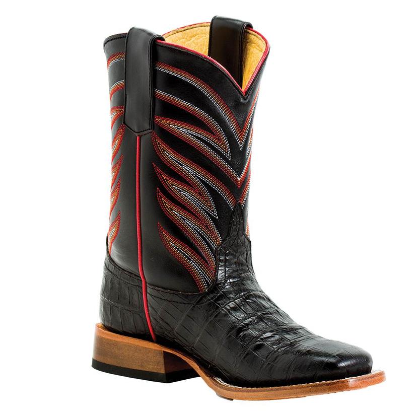 Anderson Bean Footwear Anderson Bean Black Caiman Print Boy's Kid Boots