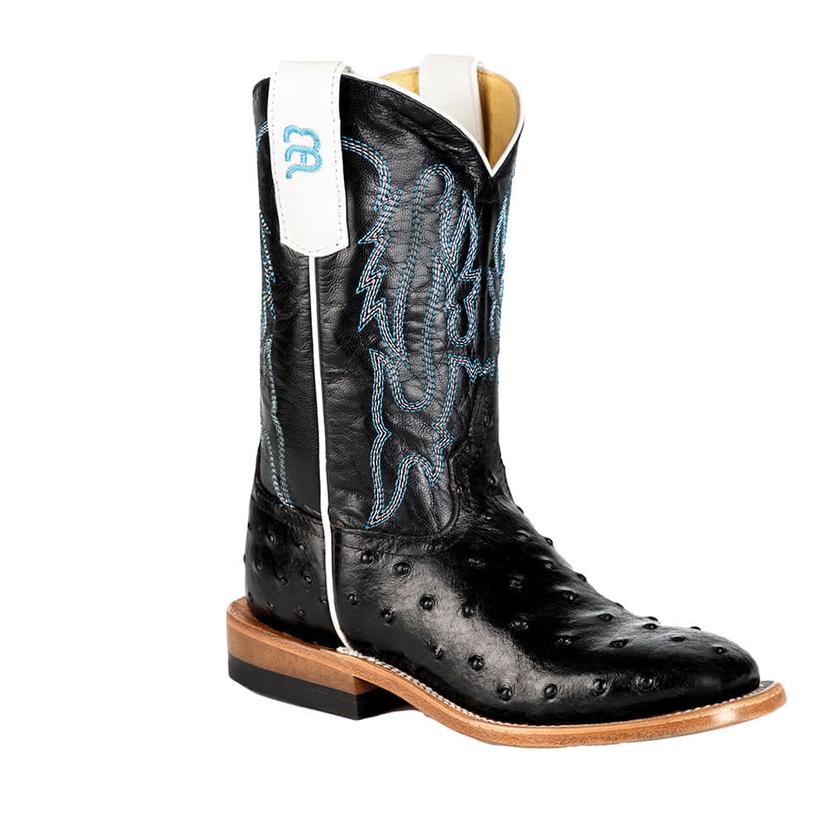 Anderson Bean Footwear Anderson Bean Black Impostrich Youth Boots