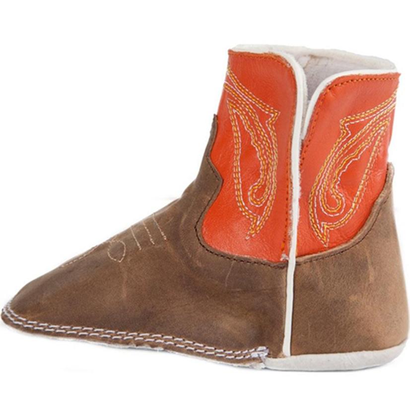 Anderson Bean Footwear Anderson Bean Brown/Orange Baby Square Toe Cowboy Boots