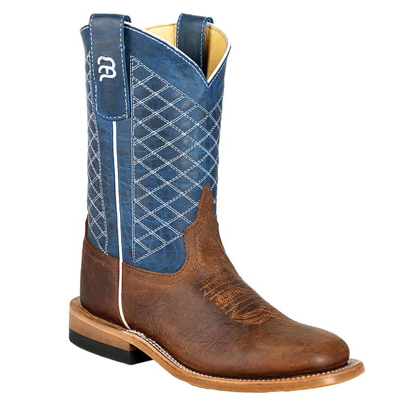 Anderson Bean Footwear Anderson Bean Brown Toasted Bison Blue Top Kid's Boots